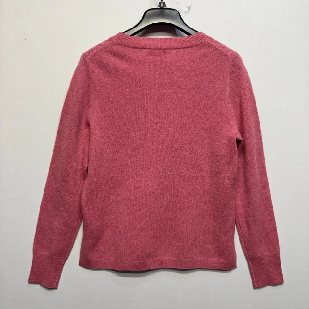 J. Crew Women 100% Cashmere Sweater Size Medium Pink C117 -25